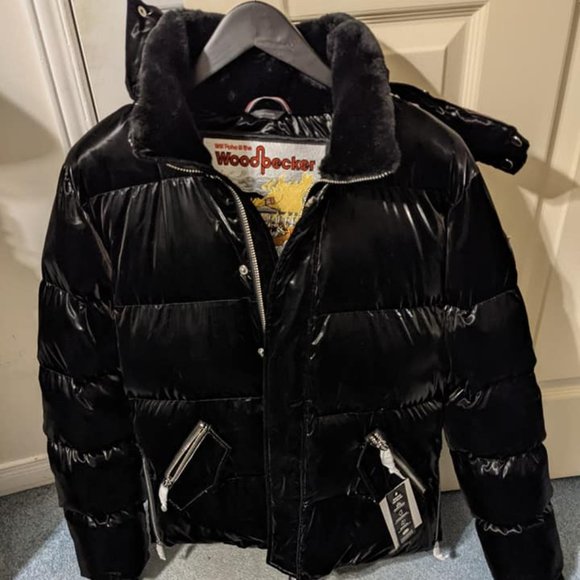 WOODPECKER - MEN'S WOODY BOMBER JACKET - ALL WET BLACK $485 (REGULAR PRICE $785) - Picture 1 of 4